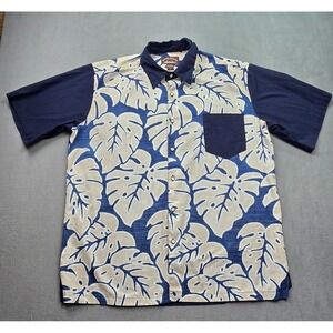 Makai Hawaii Men's X Large Tropical Shirt Floral Hawaiian Beach Button Down